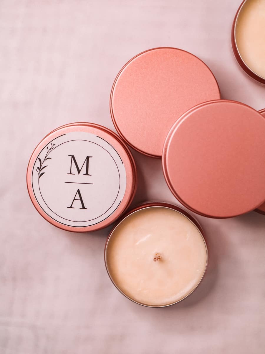 Marturii Nunta lumanare Cutiuta metalica 50g - imagine 11